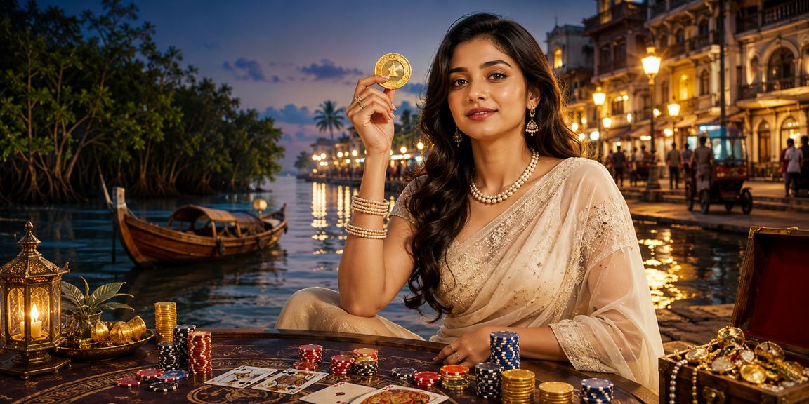 সুন্দরবনের পটভূমিতে পোকার গেম খেলার দৃশ্য